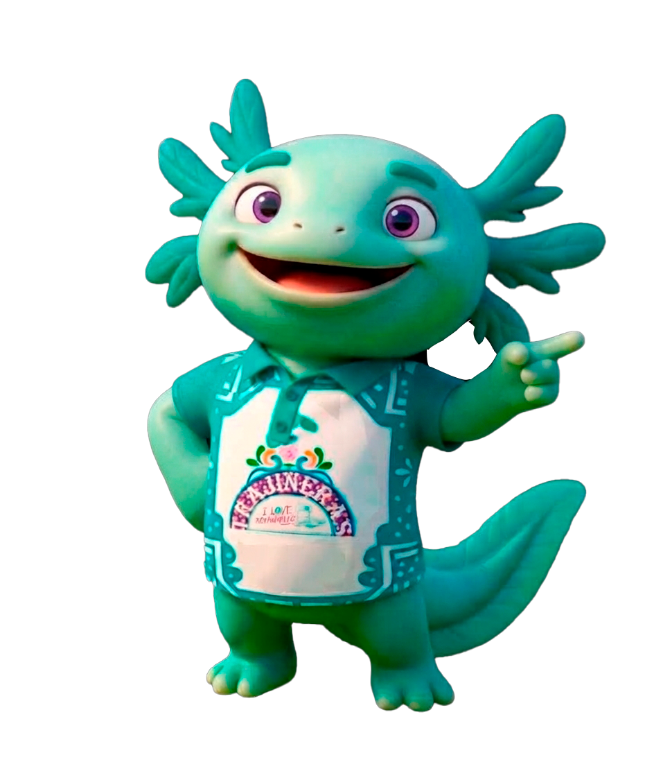 Ajolote de I Love Xochimilco compartiendo el consejo del día